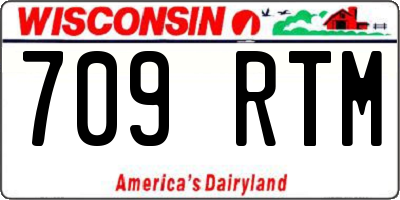 WI license plate 709RTM