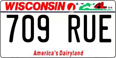 WI license plate 709RUE