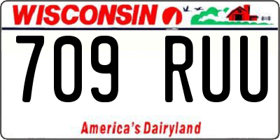 WI license plate 709RUU