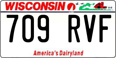 WI license plate 709RVF