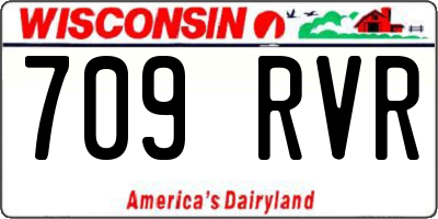WI license plate 709RVR