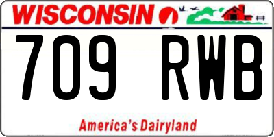 WI license plate 709RWB