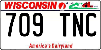 WI license plate 709TNC