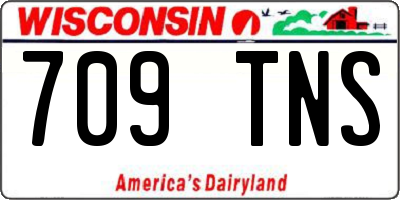 WI license plate 709TNS