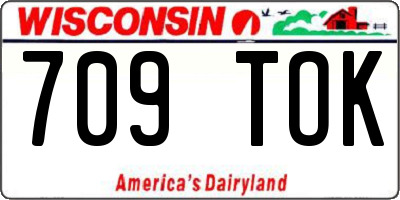 WI license plate 709TOK
