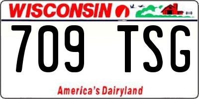 WI license plate 709TSG