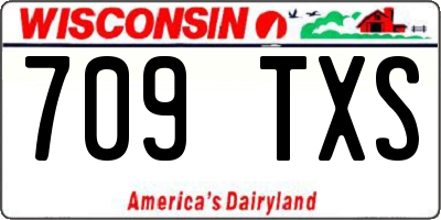 WI license plate 709TXS