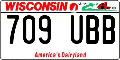 WI license plate 709UBB