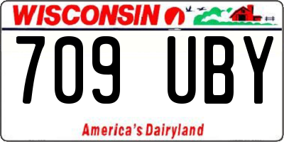 WI license plate 709UBY