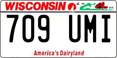 WI license plate 709UMI