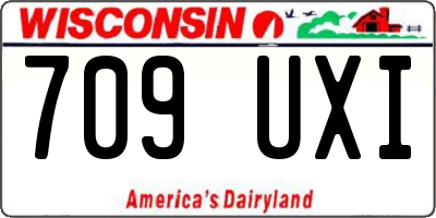 WI license plate 709UXI