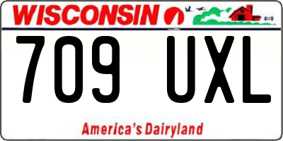 WI license plate 709UXL