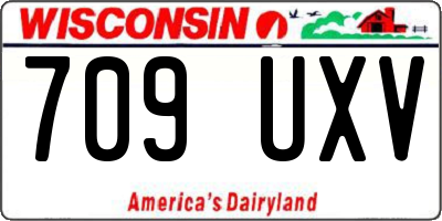 WI license plate 709UXV