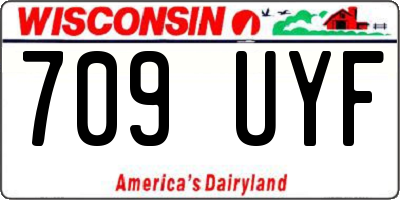 WI license plate 709UYF