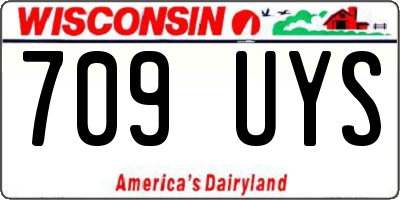 WI license plate 709UYS