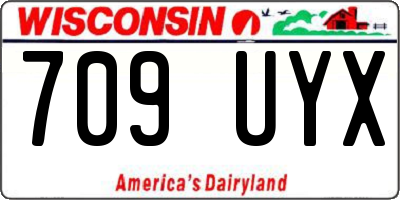WI license plate 709UYX