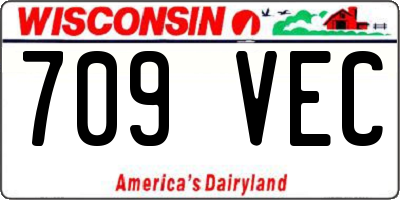 WI license plate 709VEC
