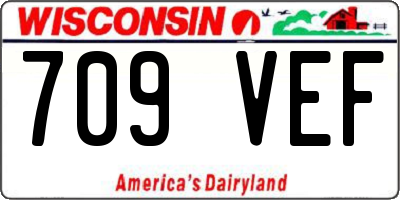 WI license plate 709VEF