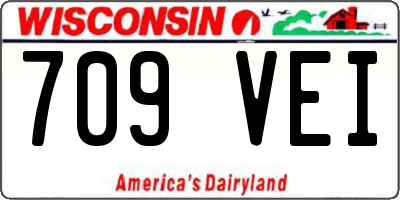 WI license plate 709VEI