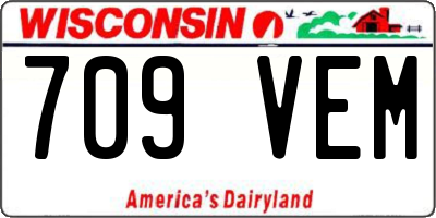 WI license plate 709VEM