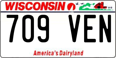 WI license plate 709VEN