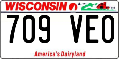 WI license plate 709VEO