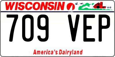 WI license plate 709VEP