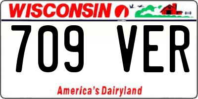 WI license plate 709VER