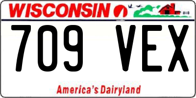 WI license plate 709VEX