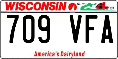 WI license plate 709VFA