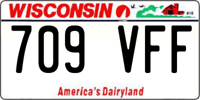 WI license plate 709VFF