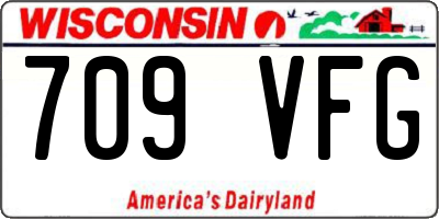WI license plate 709VFG