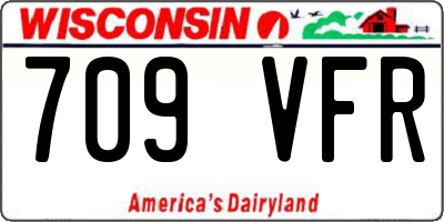 WI license plate 709VFR