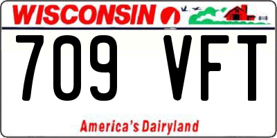 WI license plate 709VFT