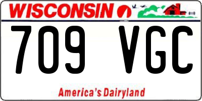 WI license plate 709VGC