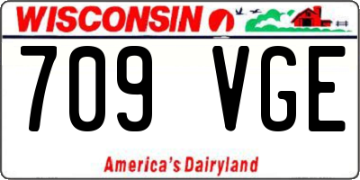 WI license plate 709VGE