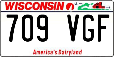 WI license plate 709VGF