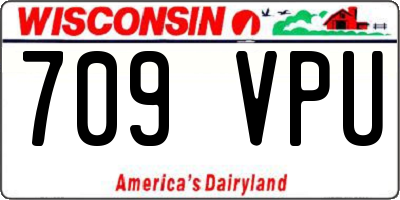 WI license plate 709VPU