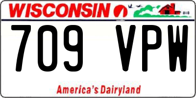 WI license plate 709VPW