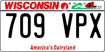 WI license plate 709VPX