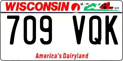 WI license plate 709VQK