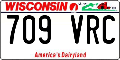 WI license plate 709VRC