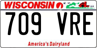 WI license plate 709VRE