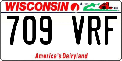 WI license plate 709VRF