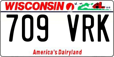 WI license plate 709VRK