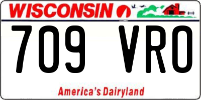 WI license plate 709VRO