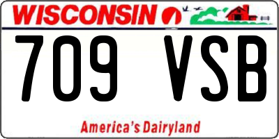 WI license plate 709VSB