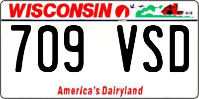 WI license plate 709VSD