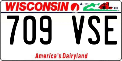 WI license plate 709VSE