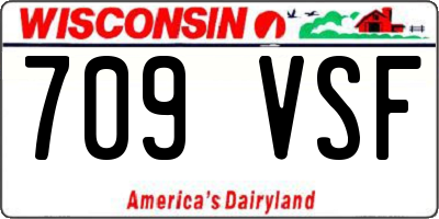 WI license plate 709VSF